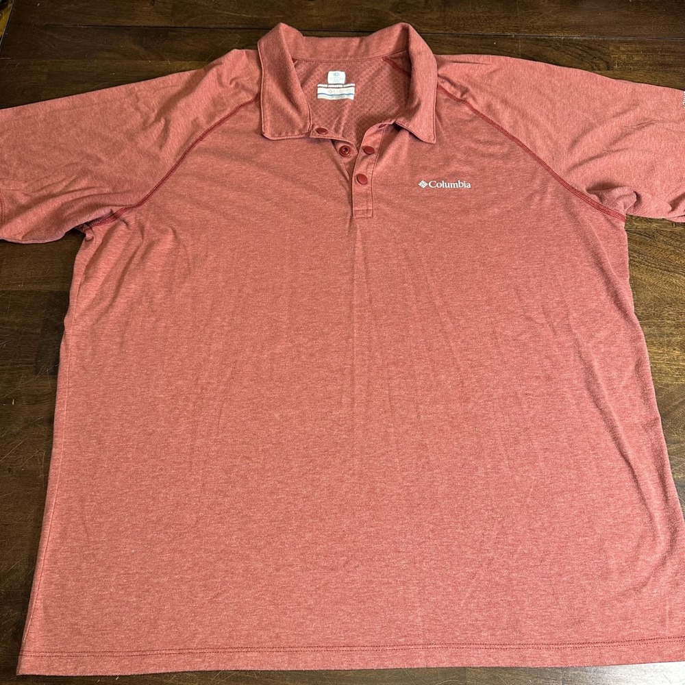 Columbia PFG Omni Freeze Zero Sweat Activated Cooling Men's Red Polo Shirt XL